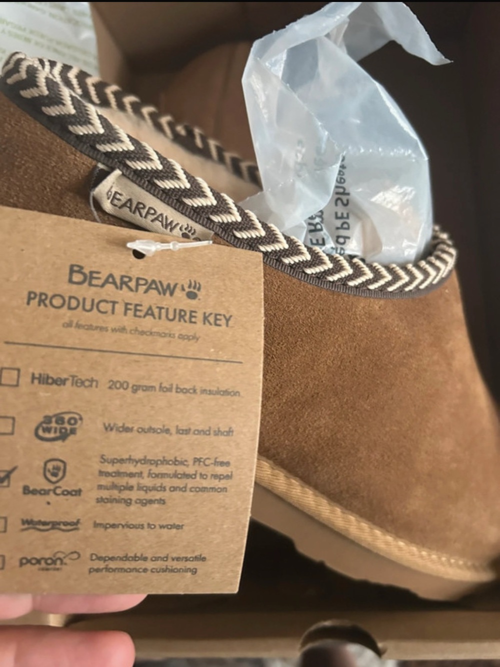 BearPaw Chestnut Suede Slip-On Slippers for men